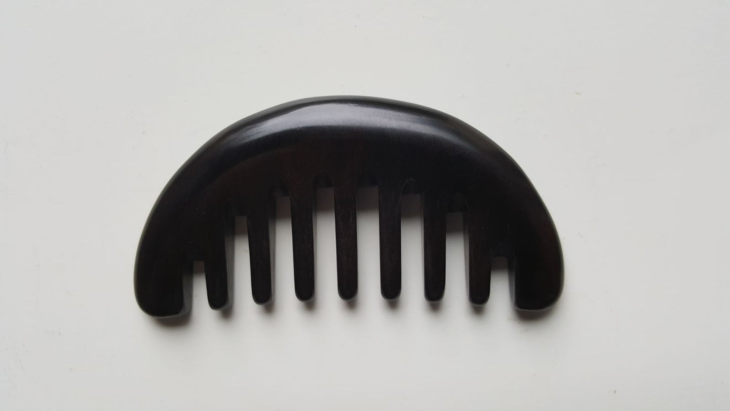 African Ebony half moon comb with drawstring gift bag, birthday, Mother's Day, anniversary, and Christmas gift for her | Arakicrafts