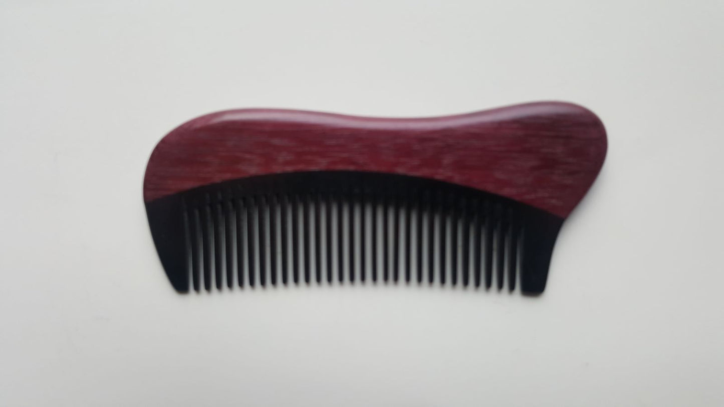 Purple Heart Wood Horn Pocket Comb