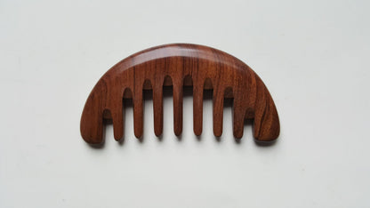 African Mopane half moon comb with drawstring gift bag, birthday, Mother's Day, anniversary, and Christmas gift for her | Arakicrafts