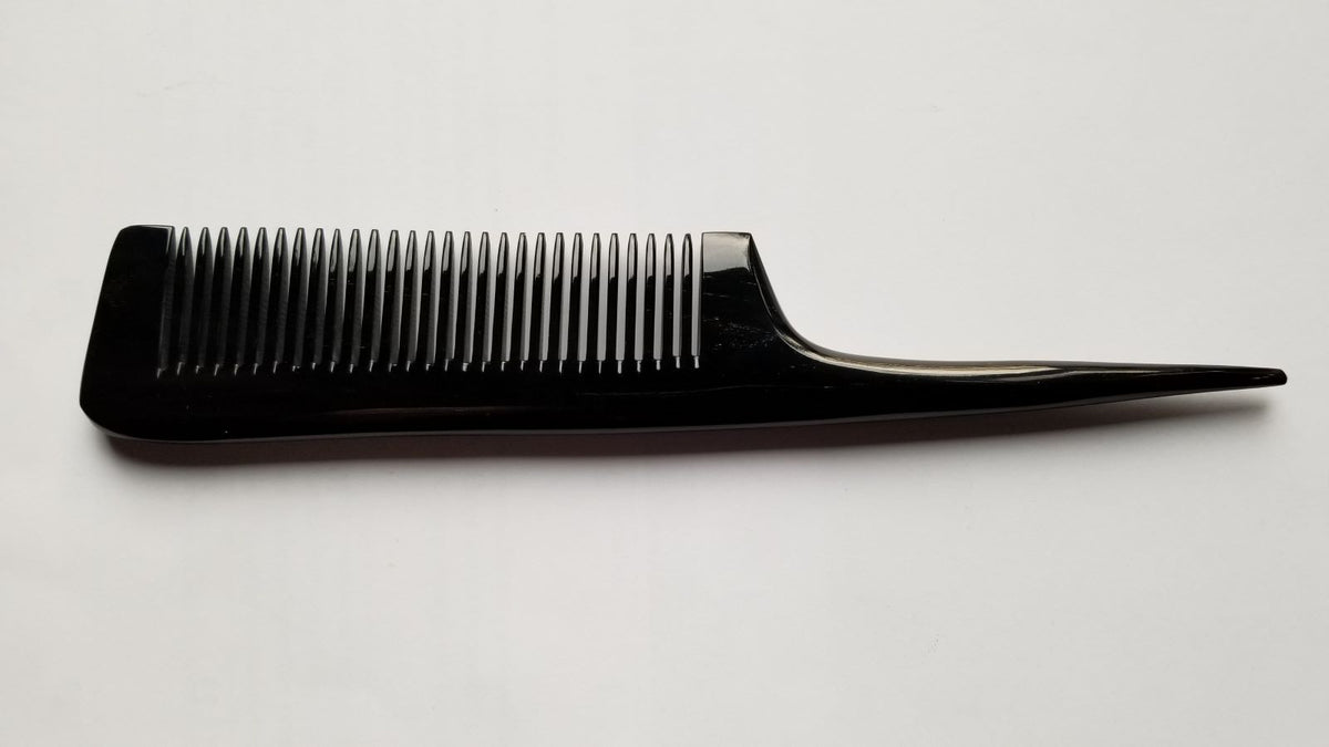 Buffalo Horn Rat Tail  Comb Fine Teeth