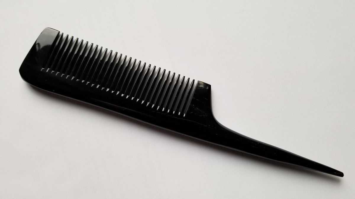 Buffalo Horn Rat Tail  Comb Fine Teeth