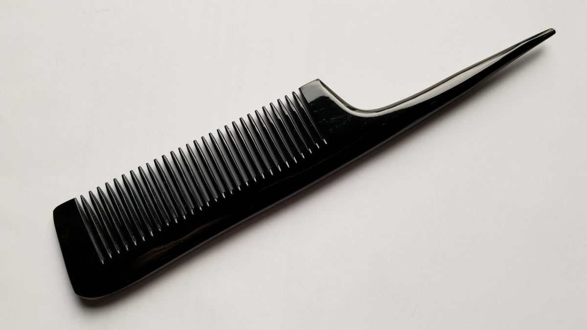 Buffalo Horn Rat Tail  Comb Fine Teeth