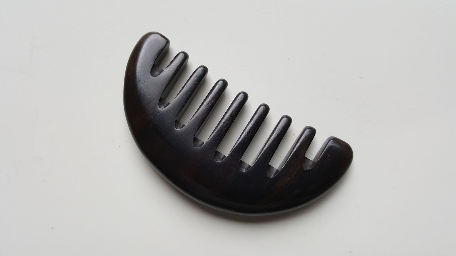 Extra wide tooth African Ebony comb, 0.5 cm spacing, snag-free detangling for thick, curly, and coily hair | Arakicrafts