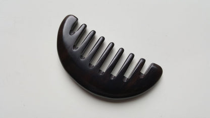 Extra wide tooth African Ebony comb, 0.5 cm spacing, snag-free detangling for thick, curly, and coily hair | Arakicrafts