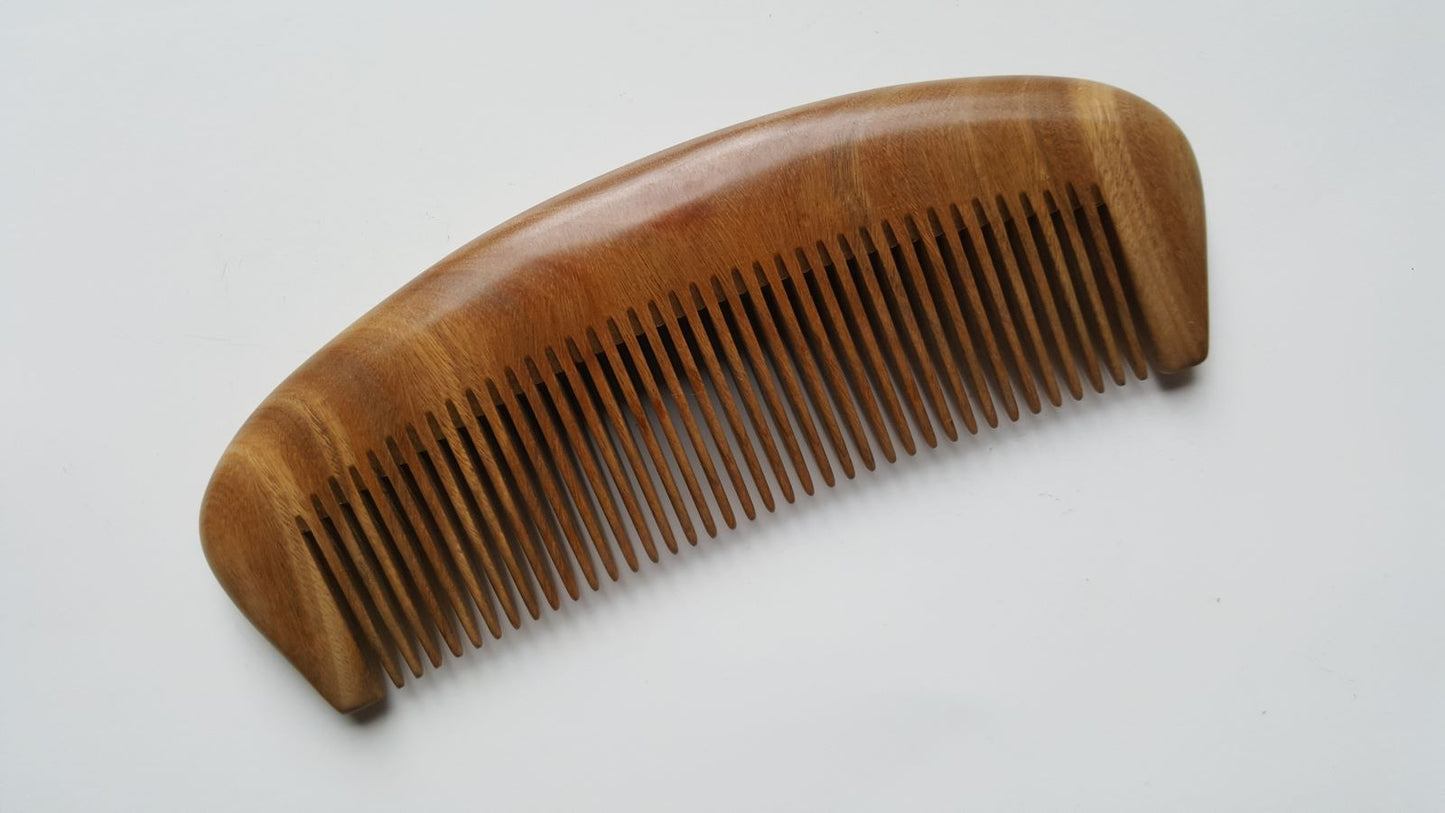 Classic wooden comb from arakicrafts - right diagonal view, gift for women, comes with gift bag