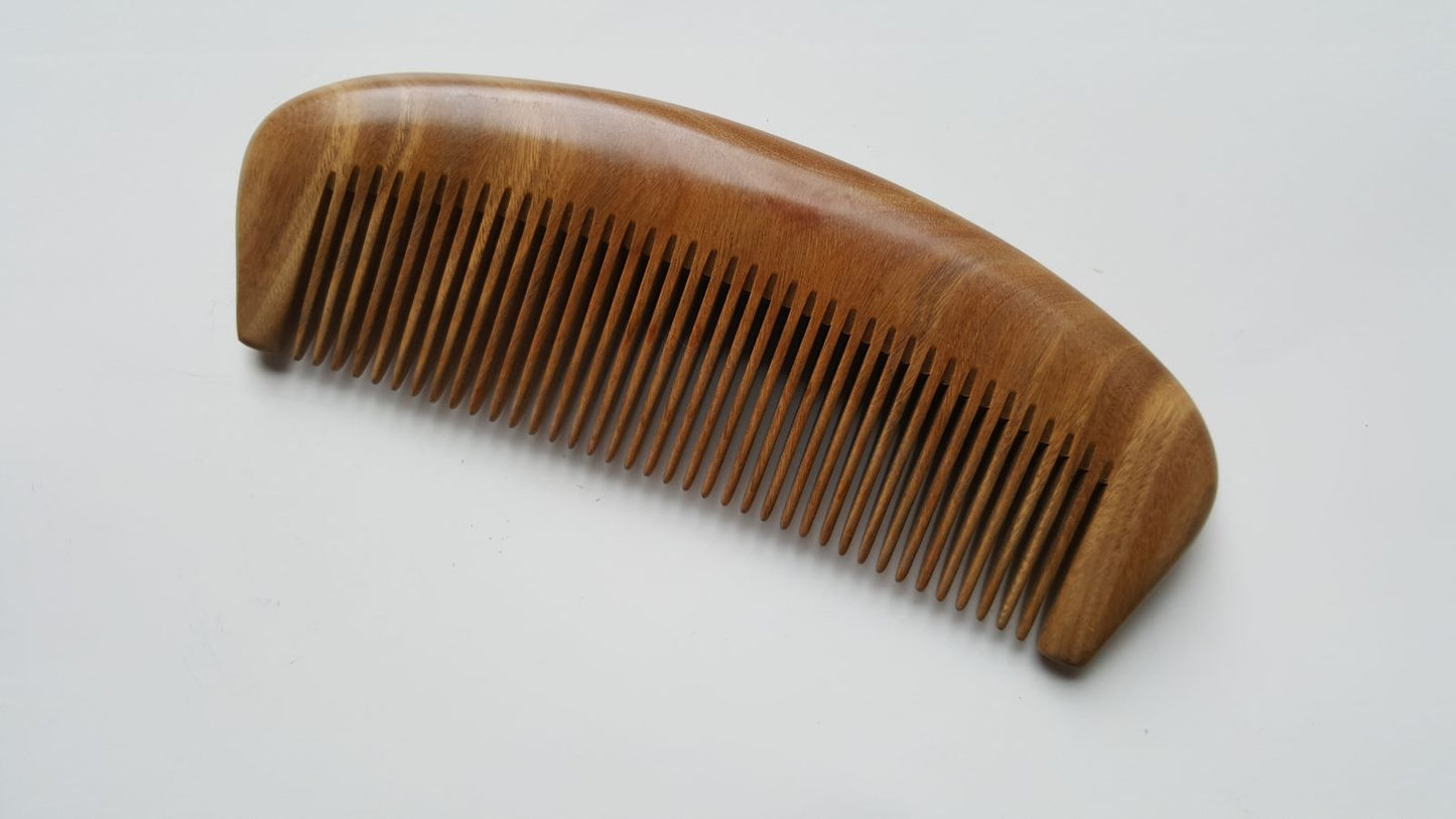Classic wooden comb from arakicrafts - left diagonal view, gift for men, comes with gift bag