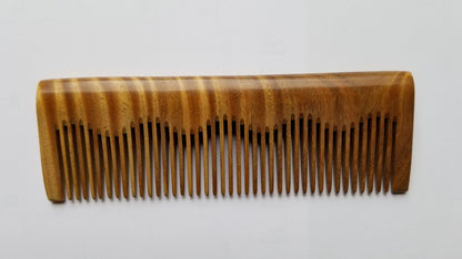 Green Sandalwood fine tooth comb gift for birthday, Mother's Day, or self-care — Arakicrafts