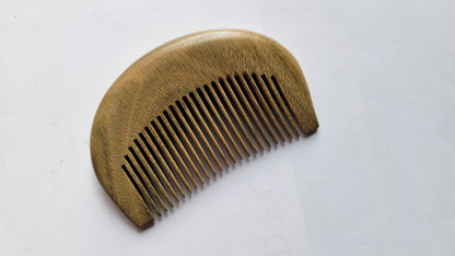 Handcrafted mini sandalwood comb, fine teeth for hair or beard grooming,  aromatic, anti-static, ready to gift comes with  gift bag, 