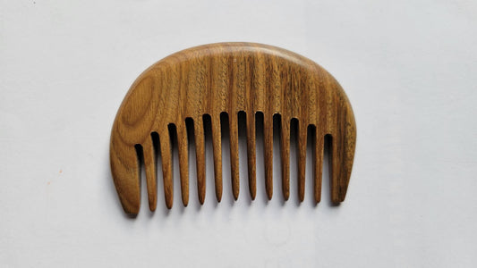 Mini Wide Teeth Wood Comb
