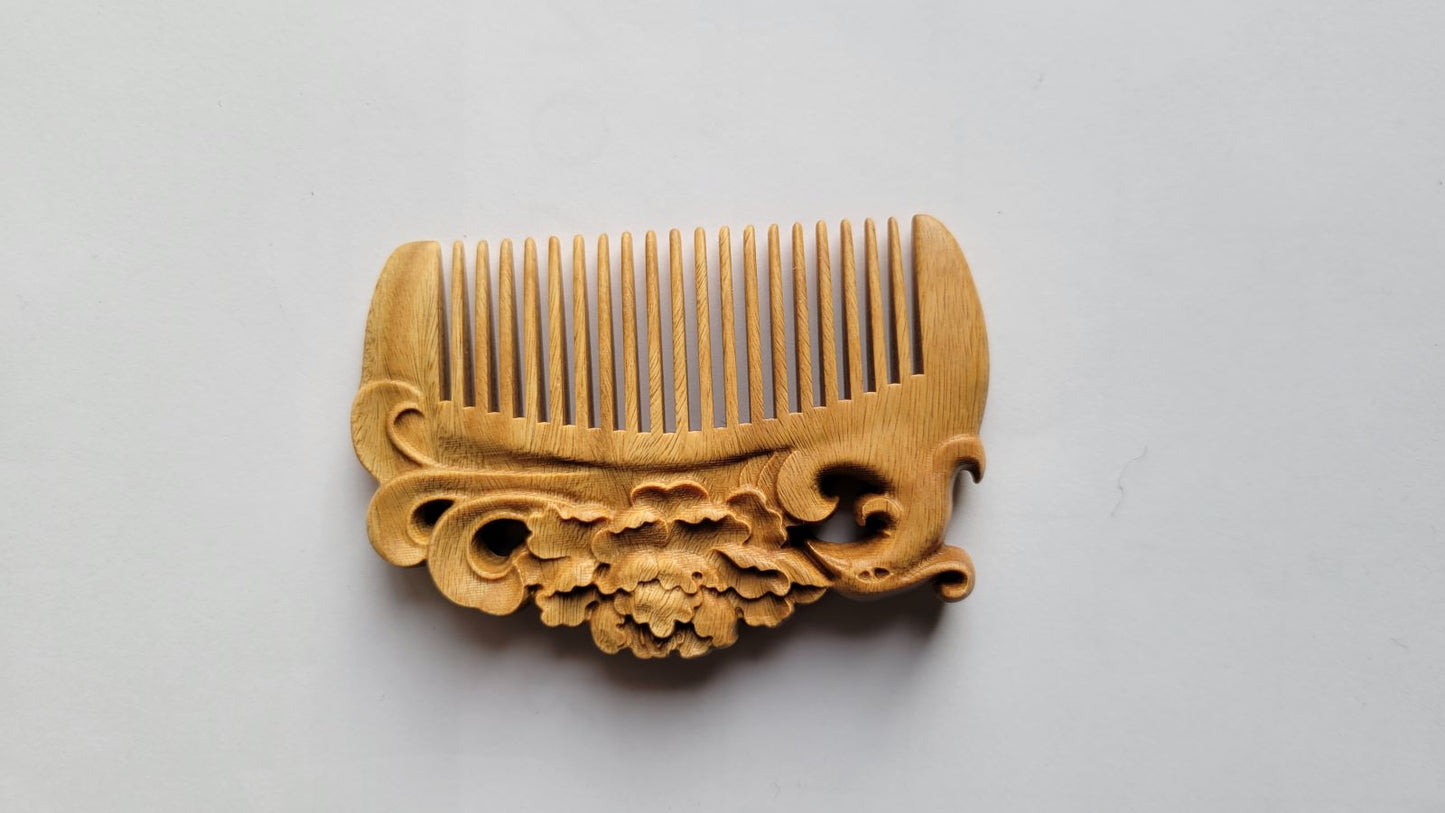 Mini Phoenix Hand Carved Comb