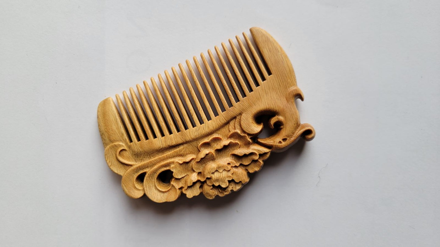 Mini Phoenix Hand Carved Comb