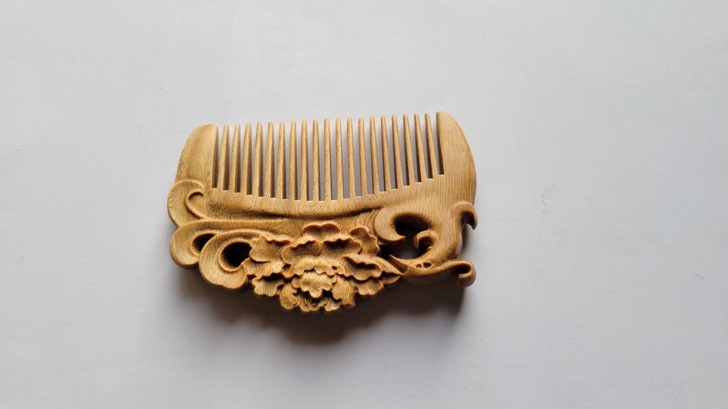 Mini Phoenix Hand Carved Comb
