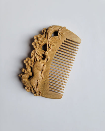 Mini horse design pocket comb gift ready — arrives in drawstring gift bag, unique anniversary gift