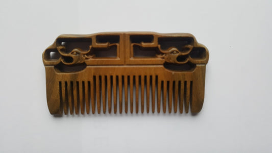 East Asian Dragon Sandalwood Comb