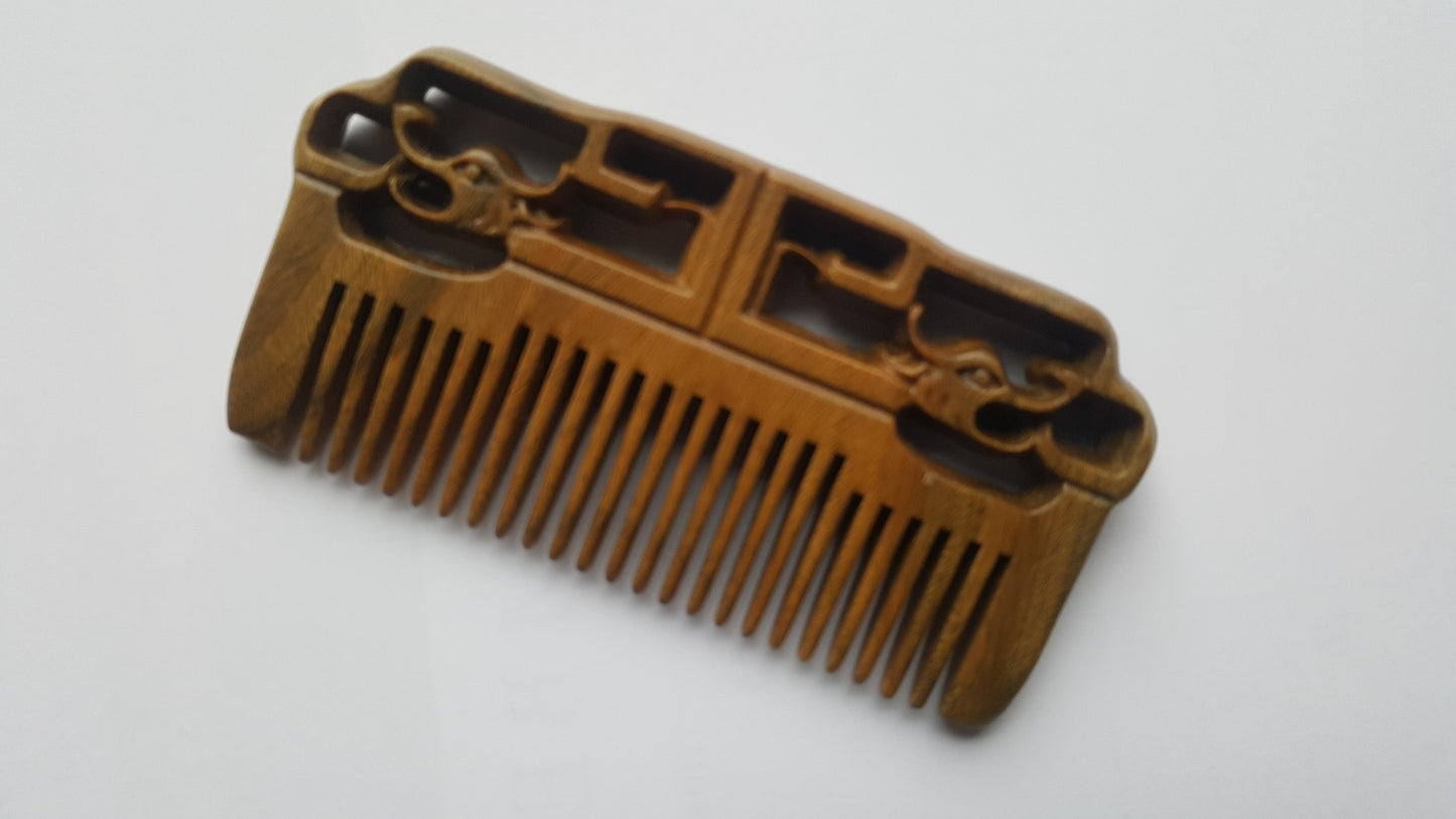 East Asian Dragon Sandalwood Comb