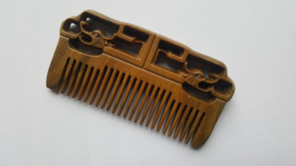 East Asian Dragon Sandalwood Comb