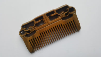 East Asian Dragon Sandalwood Comb