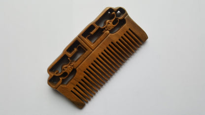 East Asian Dragon Sandalwood Comb