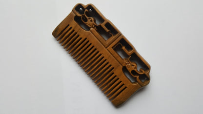 East Asian Dragon Sandalwood Comb