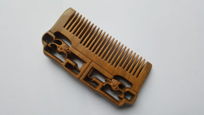 East Asian Dragon Sandalwood Comb