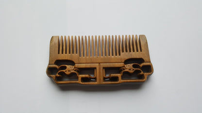 East Asian Dragon Sandalwood Comb