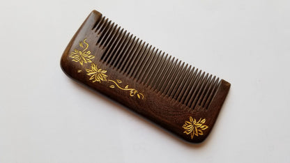 Chrysanthemum Wood Comb