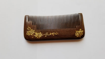 Chrysanthemum Wood Comb
