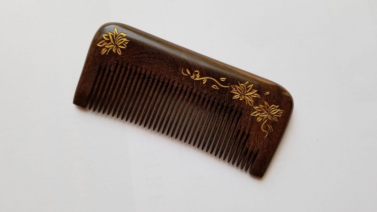 Chrysanthemum Wood Comb