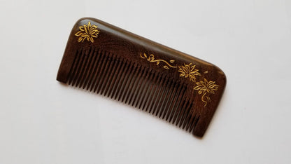 Chrysanthemum Wood Comb