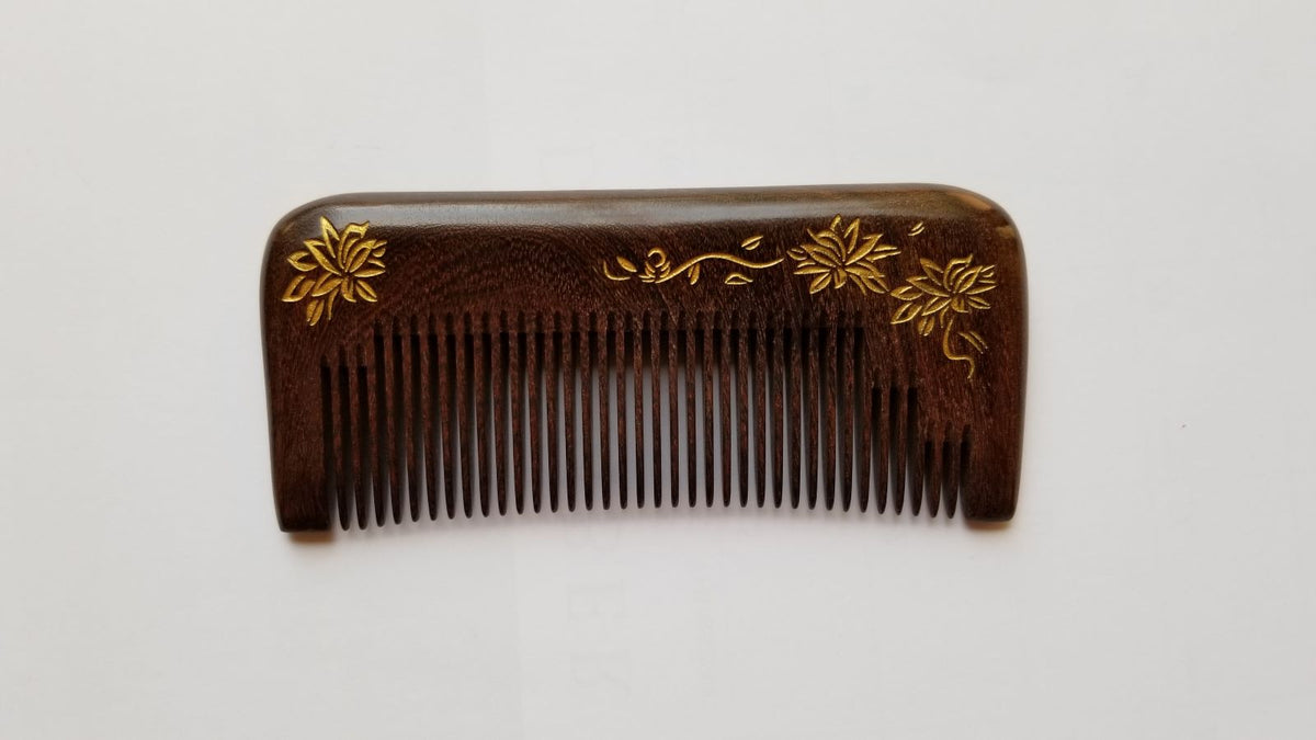 Chrysanthemum Wood Comb