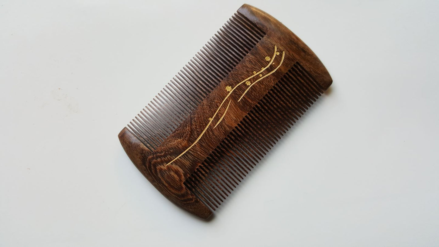 Seaweed Wood Beard Comb