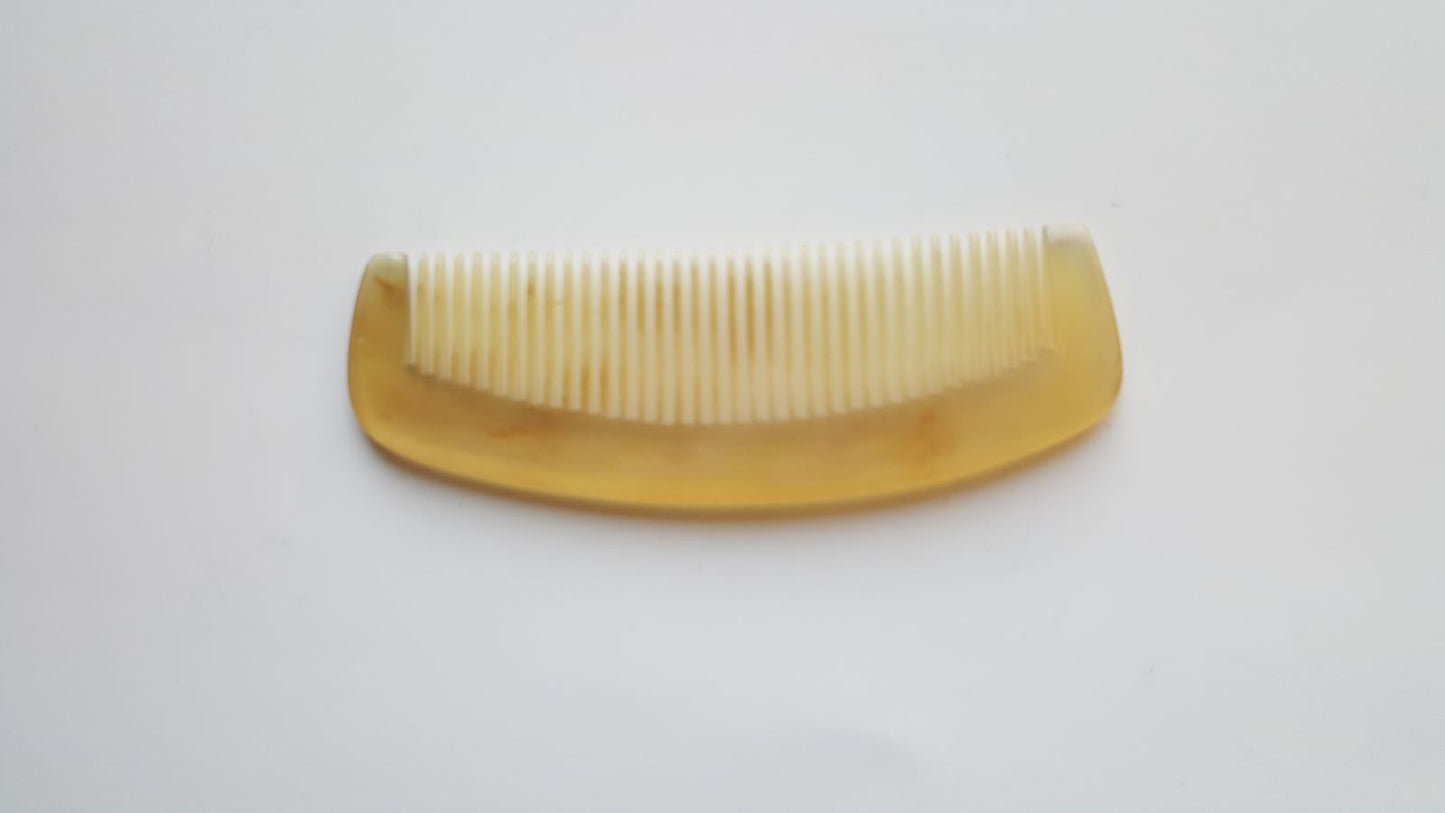 Vintage style sheep horn comb for daily natural hair care, travel size, unique gift for her