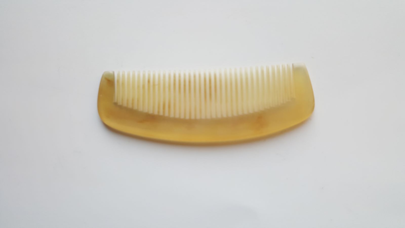 Vintage style sheep horn comb for daily natural hair care, travel size, unique gift for her