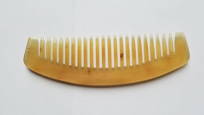 Classic sheep horn comb for beard grooming and thick hair — comfortable hold, smooth curved spine, easy grip — Arakicrafts
