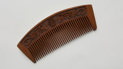 Dragon Peach Wood Comb