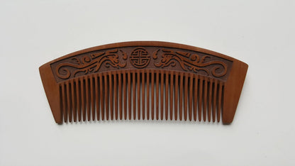 Dragon Peach Wood Comb