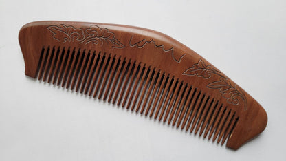Banana Leaf Peach Wood Comb