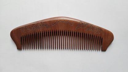 Banana Leaf Peach Wood Comb