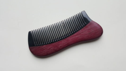 Purple Heart Wood Horn Pocket Comb