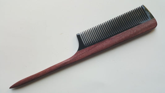 Rat Tail Comb - Purple Heart·Horn