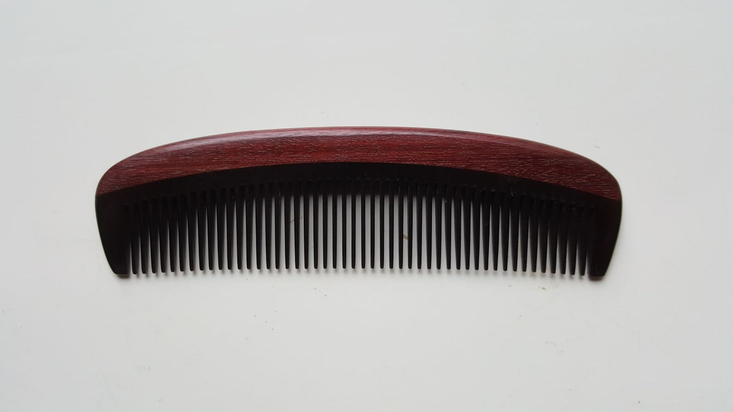 Beard Comb -Purple Heart · Buffalo Horn